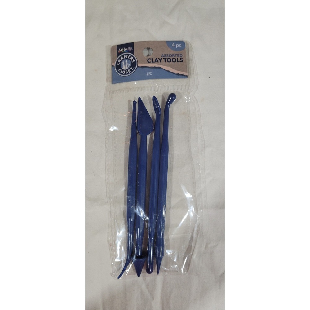 Clay Tools 4 count Assorted blue Plastic  Artskills   New